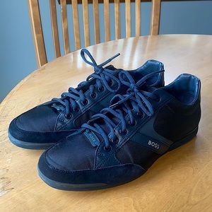 Mens Hugo Boss Shoes Sz43. Blue Suede, Leather! Super comfortable
